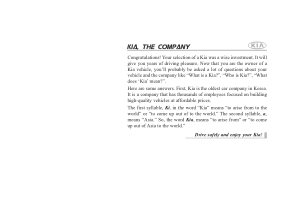 2008 KIA Sorento Owners Manual